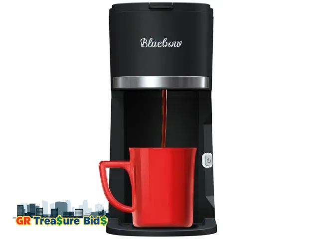 Lot 111-82773 - Bluebow Single Serve Coffee Maker for K Cup &amp; Ground Coffee&amp; Tea, Capsule Coffee Machine, 6-...