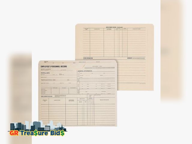 Lot 111-11201 - Quality Park Personnel Record Jacket, Flat Expansion, 9-1/2 x 11-3/4 Inches, 100 per Box (QUA69999)