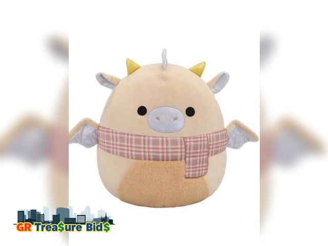 Lot 111-55009 - 1 New Squishmallows Original Sanrio 14in Hello Kitty in Blue Overalls – Official Jazwares Plush (Lar...