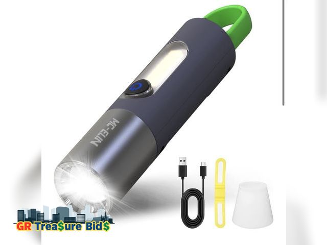 Lot 111-21591 - Rechargeable Flashlight,USB C High Lumens Zoomable Small LED Flashlight 4 Modes Plastic Lantern Torc...