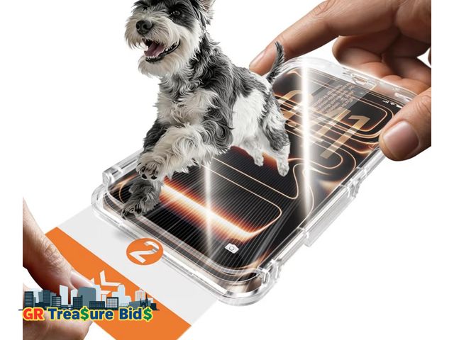 Lot 111-80762 - New for iPhone 17 Pro Max Screen Protector, 9H+ Hardness Tempered Glass Full Edge Coverage, Military...