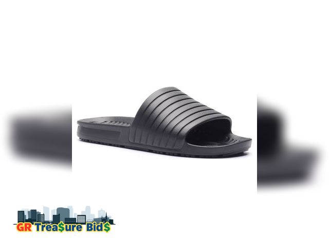 Lot 111-72026 - New Athletic Works Adult Men’s Tunnel Slide Sandal black Size 13