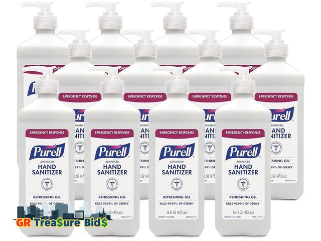 Lot 111-35940 - PURELL Advanced Instant Hand Sanitizer, 16 oz Pump Bottle, 12/Pack (9636-12-P)