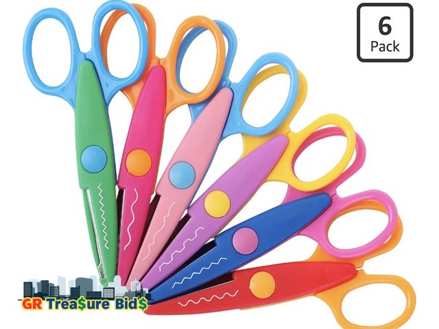 Lot 111-56802 - New Mr. Pen Craft Scissors - Decorative Edge, 6 Pack, Zig Zag, Scrapbooking, Fancy, Pattern, Design