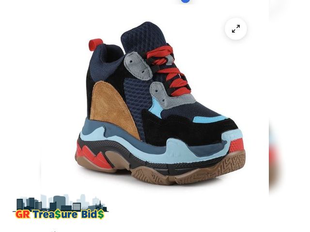 Lot 111-52438 - New Anthony Wang platform sneakers blueberry size 9