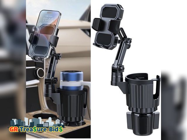 Lot 111-11331 - Cup Holder Phone Holder for Car with Adjustable Holder Base, Universal Flexible Neck 360° Free Flip,...