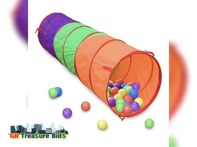 Lot 111-71284 - Kids Play Tunnel Tent for Toddlers, Colorful Pop Up Crawl Tunnel Toy for Baby or Pet, Collapsible Gi...