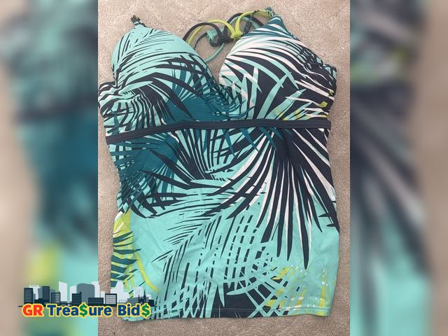 Lot 111-4061 - 1 New Tempt Me Women Tankini Top Only V Neck Swim Tops Tummy Control Bathing Suit Top No Bottom