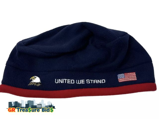 Lot 111-51499 - Lot 6 USA Patriotic Beret Hat Proud To Be American United We Stand Adjustable