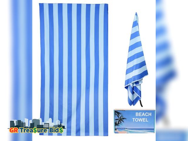 Lot 111-84774 - New Microfiber Beach Towel &amp; Waterproof Phone Pouch Case in a Gift Box. 71x39 Inch Extra Large S...