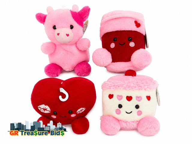 Lot 111-74336 - New Set of 4 Cute Plush Toys – Soft Collectible Stuffed Animals