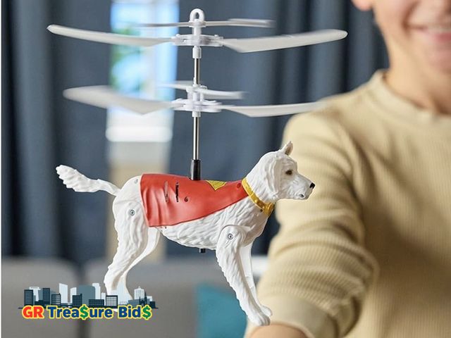 Lot 111-51995 - New DC Comics, Superman Up in The Sky! Flying Krypto, RC Toys and Remote Control Toys for Kids, 7.5-...