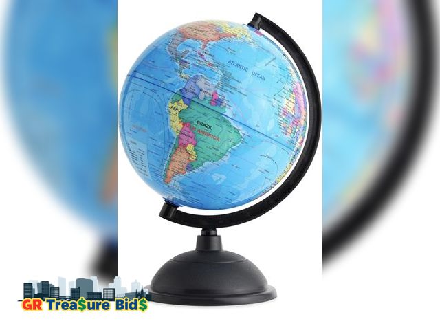 Lot 111-52065 - New Juvale World Globe for Kids - 8-Inch, Multicolor with Plastic Stand - Educational Desk Globe wit...