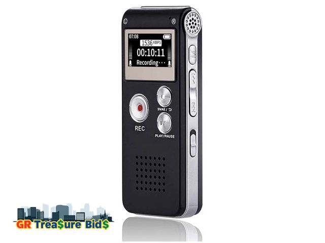 Lot 111-76331 - Digital Voice Recorder 16GB Voice Recorder with Playback for Lectures - USB Rechargeable Dictaphone ...