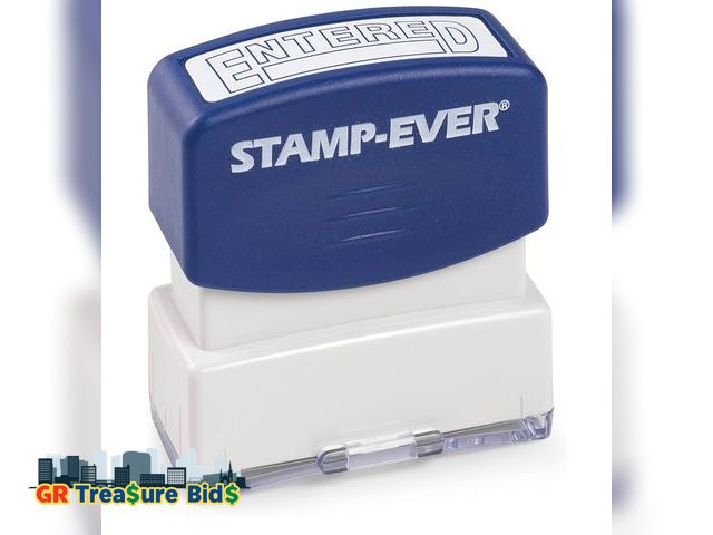 Lot 111-87264 - Lot of 4 Stamp-Ever Pre-Inked Message Stamp – Entered, Blue Ink