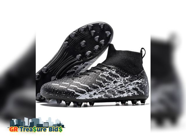 Lot 111-55016 - 1 New Unisex Soccer Cleats Lightweight No-Tie Lacing System Multi-Surface Football Shoes with Ankle ...