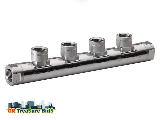 Lot 111-25229 - lot of (7) HomeFlex 11-050504 1/2-Inch x 1/2-Inch x 1/2-Inch FIPT Manifold, Stainless Steel