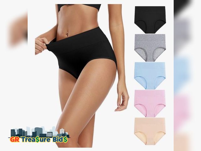 Lot 111-47027 - LILBETTER Women's Soft Underwear Briefs High Waisted Full Coverage Ladies Panties. 4 pack XL/XXL