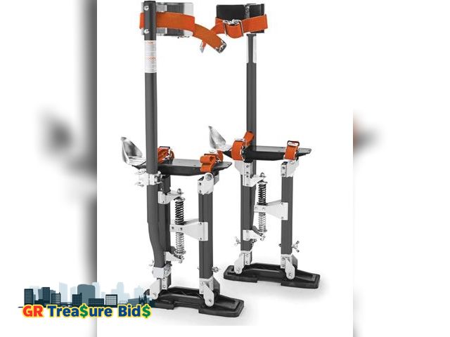 Lot 111-93239 - GypTool Pro 24" - 40" Magnesium Drywall Stilts - Gray