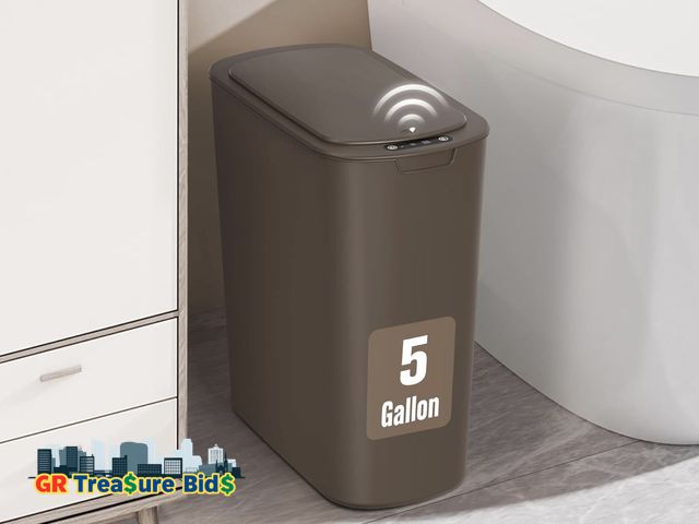 Lot 111-790736 - New Cesun Bathroom Trash Can with Lid, 5 Gallon Motion Sensor Trash Can, Small Automatic Garbage Can...