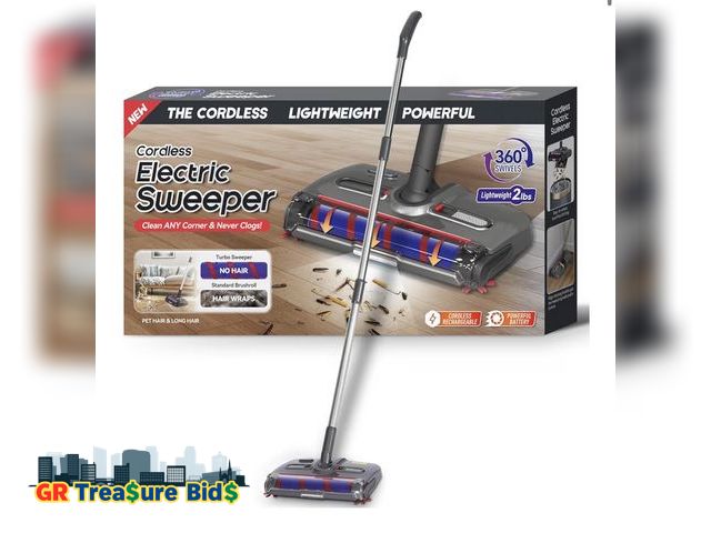 Lot 111-72673 - New Swivel Cordless Sweeper,Floor Cordless Sweeper, Cordless Electric Sweeper Rechargeable Cordless ...