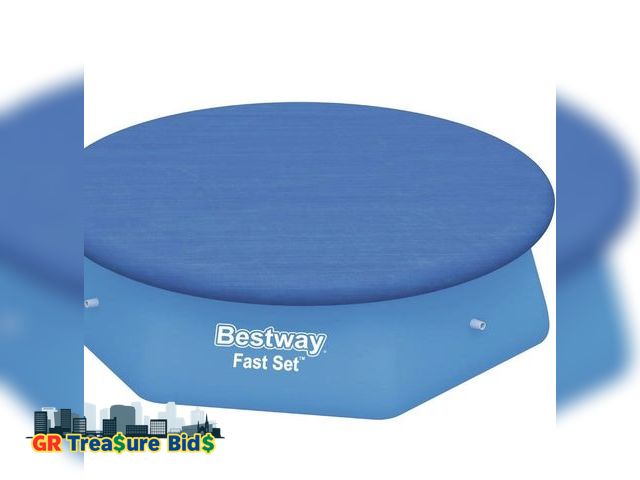Lot 111-51762 - Bestway BW58032-21 Flowclear Cover for Fast Set Pools, Black 7 ft.10” / 2.4 M