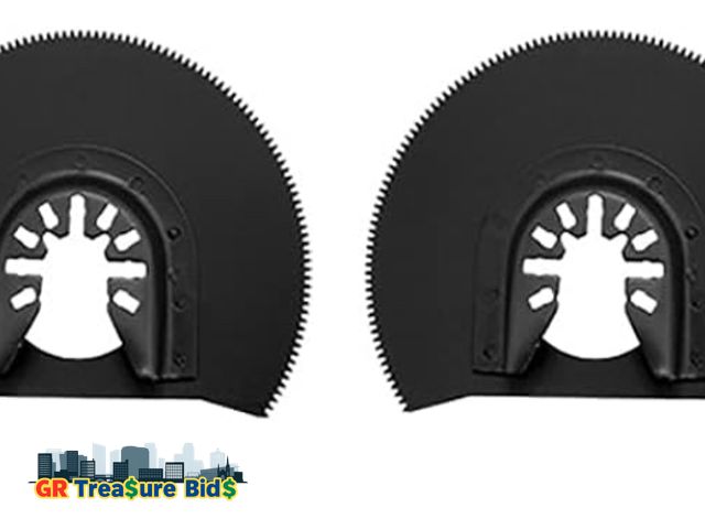 Lot 111-16714 - 2 Pack High Carbon Steel Semicircular Saw Blades, 3.46 inch Universal Quick Release Oscillating Mult...
