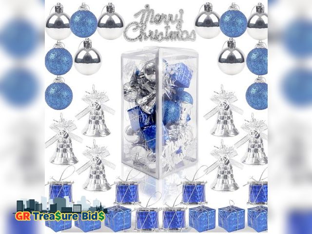 Lot 111-60646 - New LOVEINUSA 32PCS Christmas Ball Ornaments, Christmas Tree Ornaments Glitter Decorations Balls for...