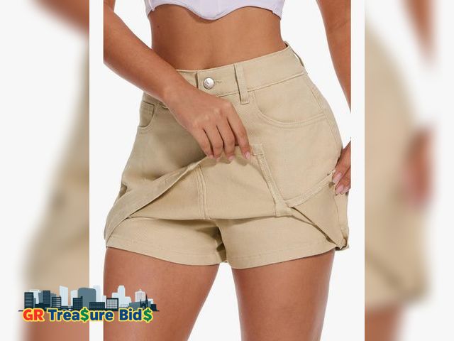 Lot 111-66905 - ELLEVEN Women’s Side Slit Denim Skort, High-Stretch,High Waisted,Y2K Mini Jean Skirt Shorts. Size: W...