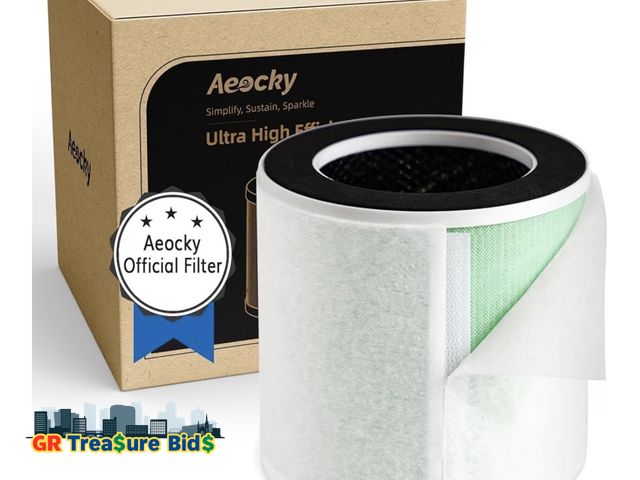 Lot 111-46754 - 5-in-1 HEPA Air Purifier Replacement Filter for Aeocky Pandora with Washable Pre-Filter, Activated C...