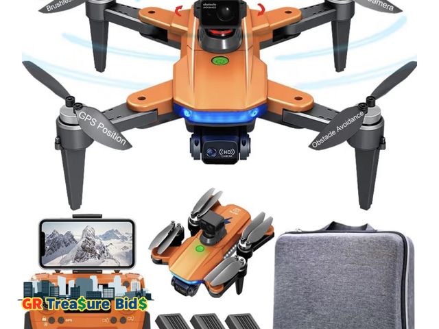 Lot 111-72562 - New 360° Obstacle Avoidance Brushless GPS Drone with Camera for Adults 4K Smart Follow Auto Return L...