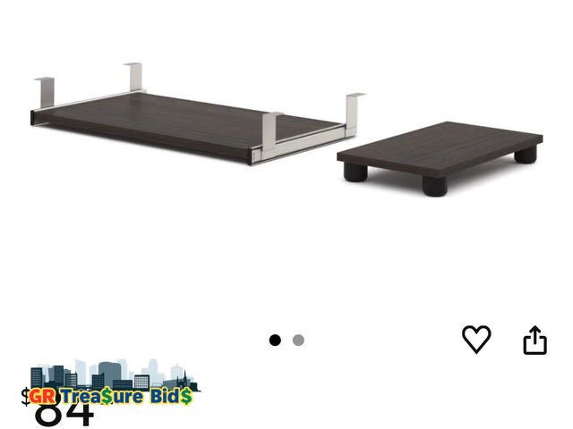 Lot 111-80958 - New Bestar Embassy Keyboard Tray and CPU Stand, 27W, Dark Chocolate