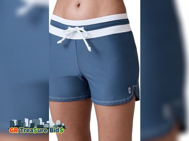 Lot 111-4062 - 1 New Free Country Women's 3.5" Swim Board Shorts Swimsuit UPF 50+ Bermuda Drawstring with Back Pock...