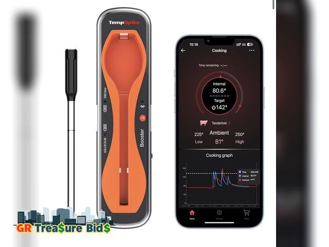 Lot 111-903727 - New ThermoPro TempSpike 500 ft Wireless Meat Thermometer Digital, Bluetooth Meat Thermometer Wrieles...