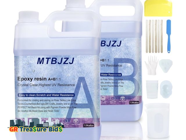 Lot 111-3672 - New MTBJZJ 2.08 Gallon Quick Curing Epoxy Resin- 4 Hrs Demold Upgrade- Clear &amp; Bubble Free- Fast...