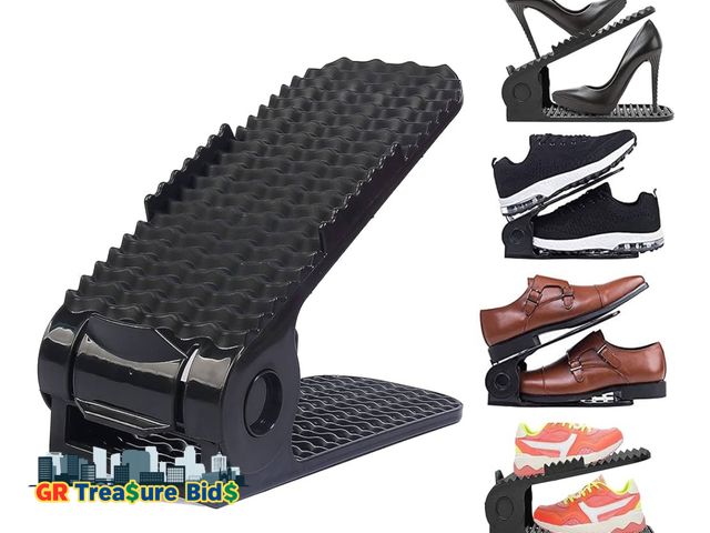 Lot 111-56260 - Yagizaai Bayou Shoe Slots, 20 PCS Shoes Slots Organizer, 4-Level Adjustable Shoe Stacker, Upgraded S...