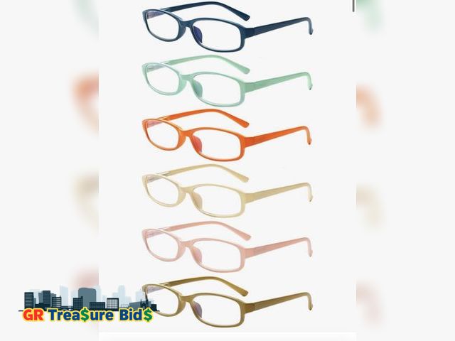 Lot 111-32418 - NORPERWIS 6 Pack Ladies Reading Glasses for Women Blue Light Blocking Spring Hinge Fashion Eyeglasse...