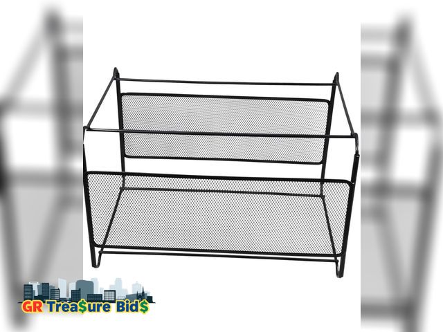 Lot 111-52456 - New Metal A4 Mesh File Organizer 39x28x25.5cm Desktop Document Storage Holder Hanging File Box for M...