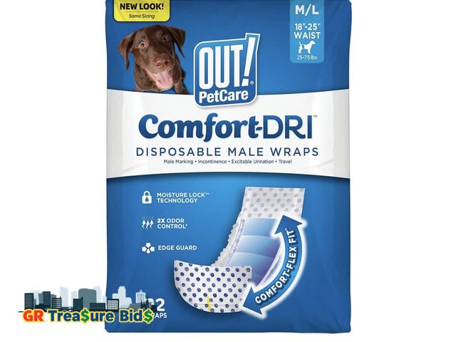 Lot 111-21472 - OUT! Petcare Disposable Dog Diapers Male, Potty Training, Male Dog Diapers, Puppy Training, Belly Ba...