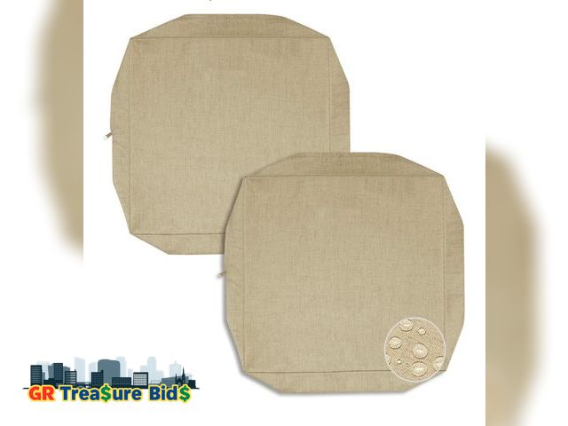 Lot 111-31545 - PureFit Waterproof Outdoor Cushion Covers Replacement for Patio Furniture Chair Seat Cushion Covers ...