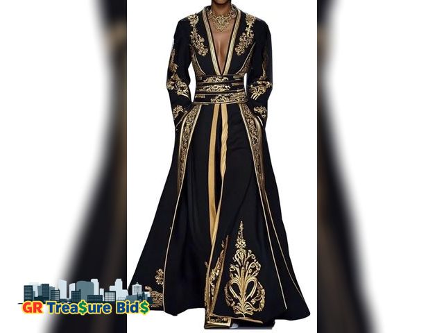 Lot 111-51391 - New Womens Sexy Long Sleeve Deep V Neck Printed Split A-Line Party Clubwear Dress Size XXL