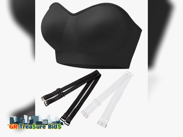 Lot 111-16951 - PRETTYWELL Strapless Bras for Women Padded Bandeau Bra Non-Slip Wireless Comfort Seamless Tube Top B...