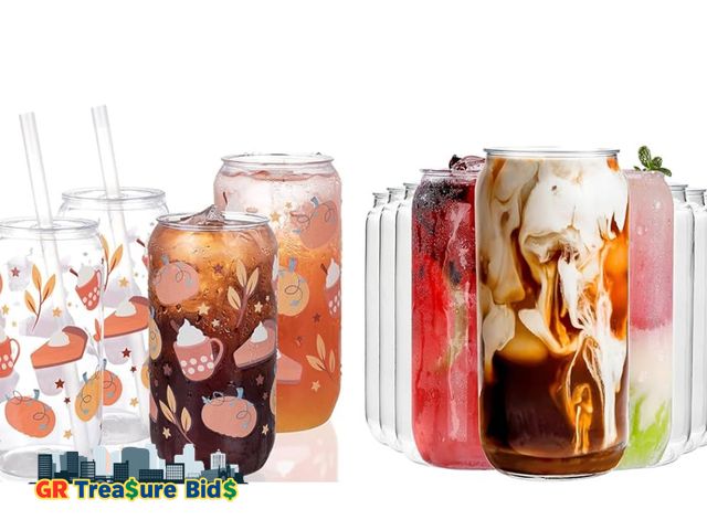 Lot 111-57475 - Thanksgiving Can Shaped Cups 12 Pack Can Shaped Plastic Cups - 16oz Plastic Drinking Classic Cups