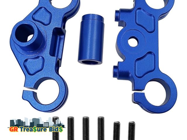 Lot 111-55116 - $30 Aluminum 7075 Triple Clamp Set for LOSI 1/4 Promoto-MX Motorcycle (Blue)