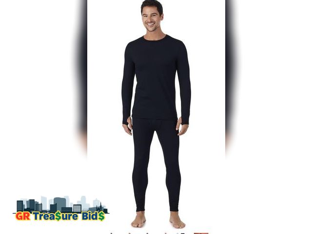 Lot 111-50125 - New Cuddl Duds Mens Heavyweight Cold Weather Fleece Lined Thermal Set – Long Sleeve Shirt &amp; Legg...