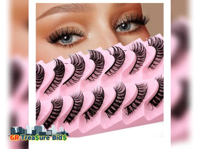 Lot 111-56171 - New False Eyelashes 3D Volume Mink Lashes Strip Eye Lashes Soft Natural Extensions Lashes Lightweigh...