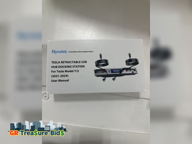 Lot 111-13271 - Nycetek Upgraded Tesla USB Hub - QC 3.0 Center Console Fast Charger Adapter for Tesla Model Y 3 Acce...