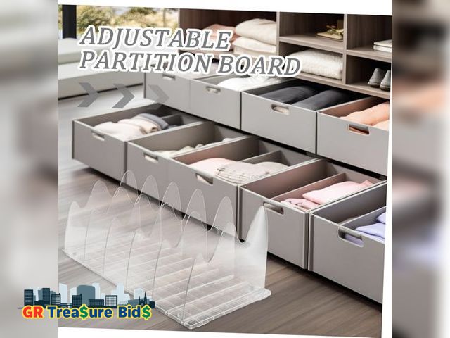 Lot 111-48079 - Ciieeo Acrylic Closet Shelf Dividers Clear Organizers for Shelves for Handbags Books and Clothing St...