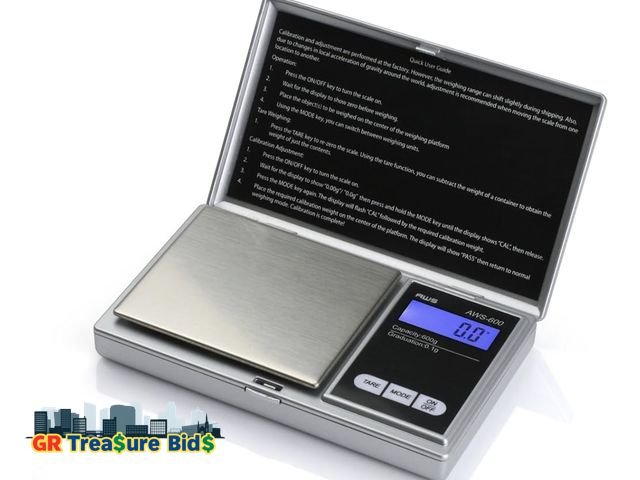 Lot 111-07352 - New American Weigh Scales Digital Pocket Scale 600g x 0.1g with LCD Display Gram, Ounce, Carat, Grai...
