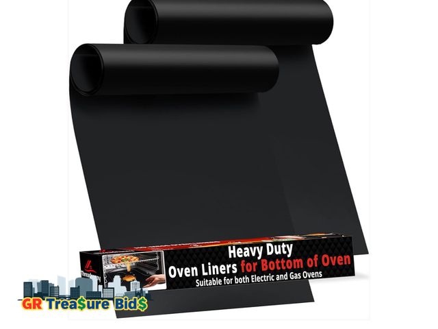 Lot 111-79406 - Pack Large Thick Heavy Duty Non Stick Teflon Oven Liners Mat, 17"x 25" BPA and PFOA Free, for Bottom...
